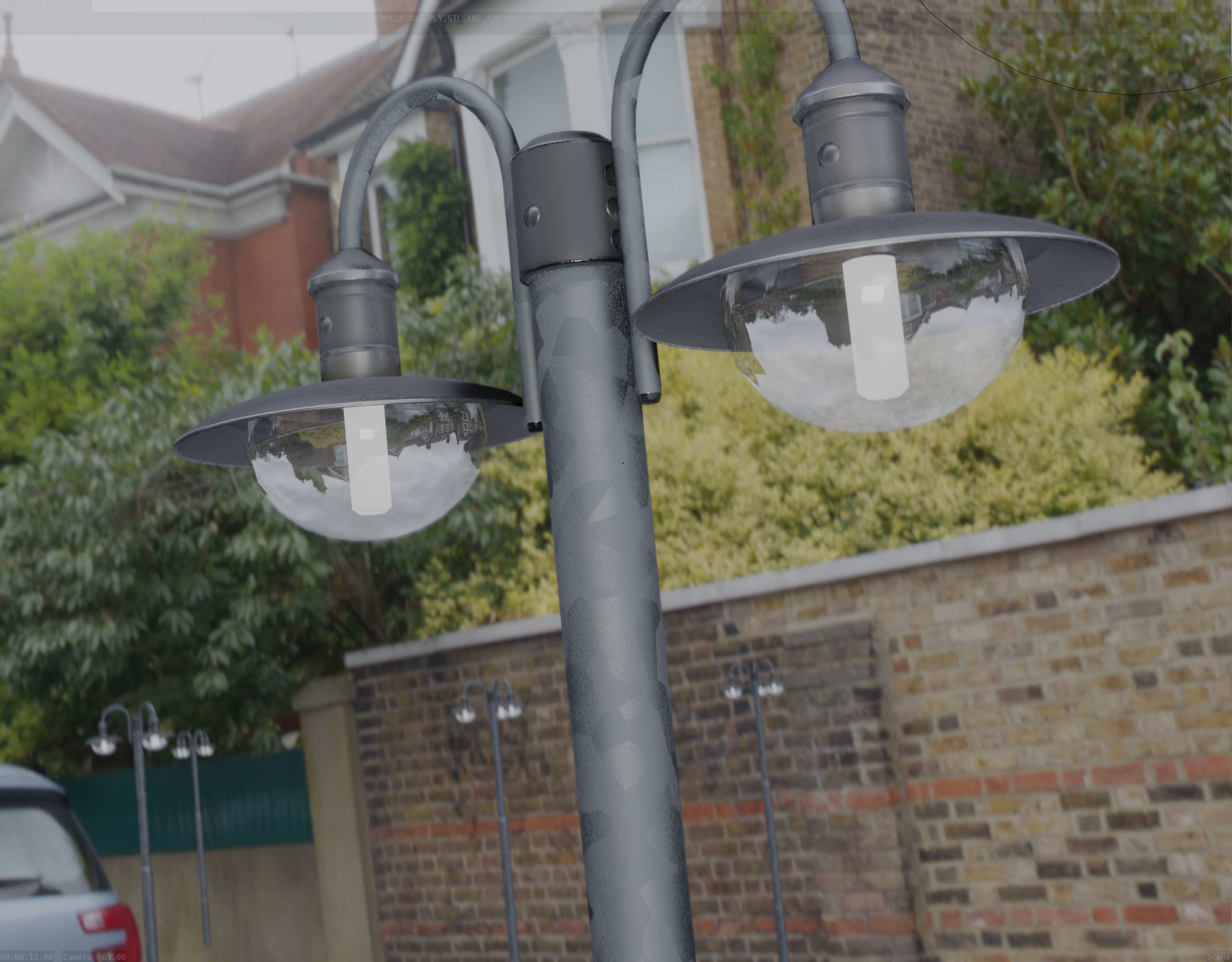 Street Light -7- Galvanized Version 3D Model Collection_13