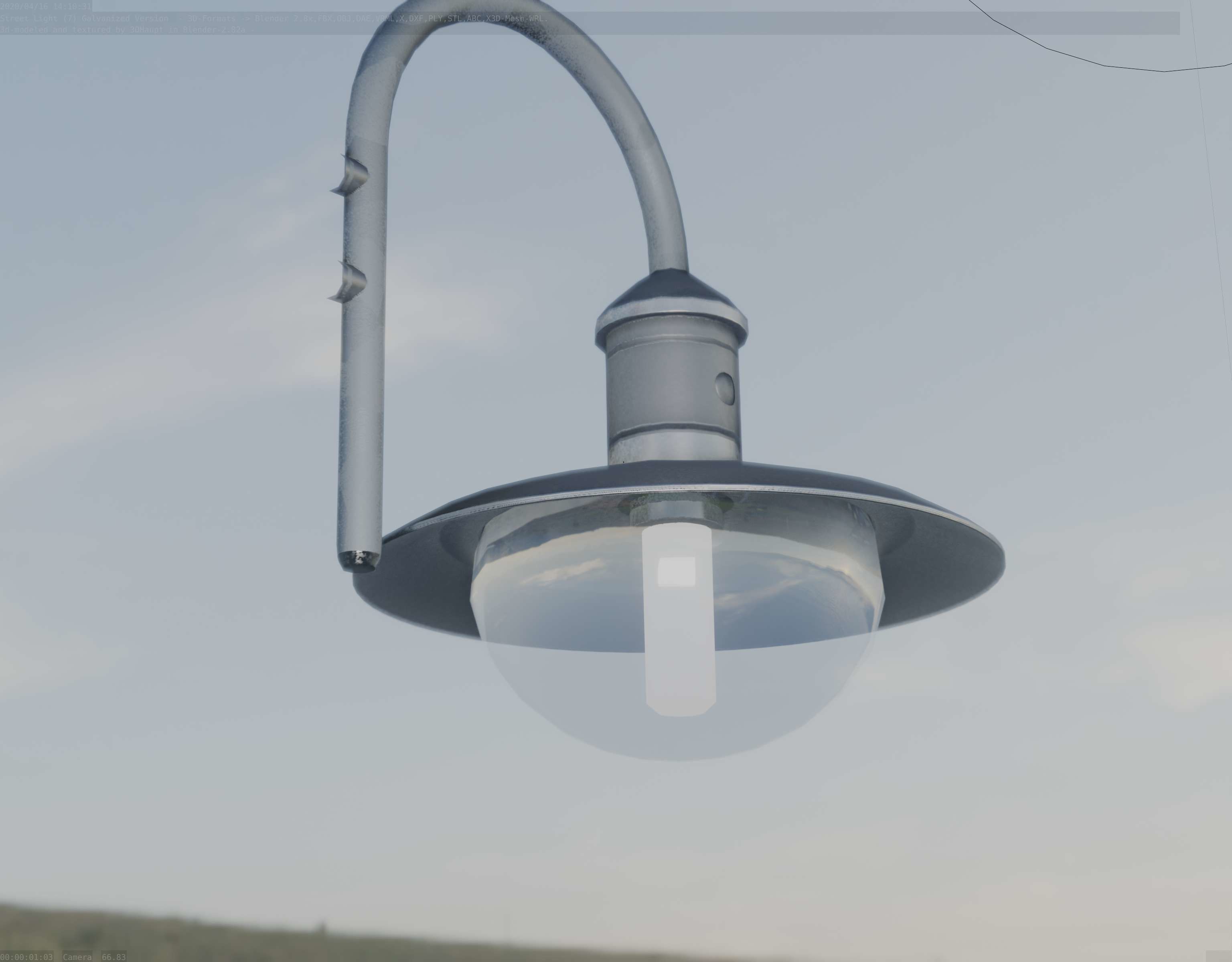 Street Light -7- Galvanized Version 3D Model Collection_26
