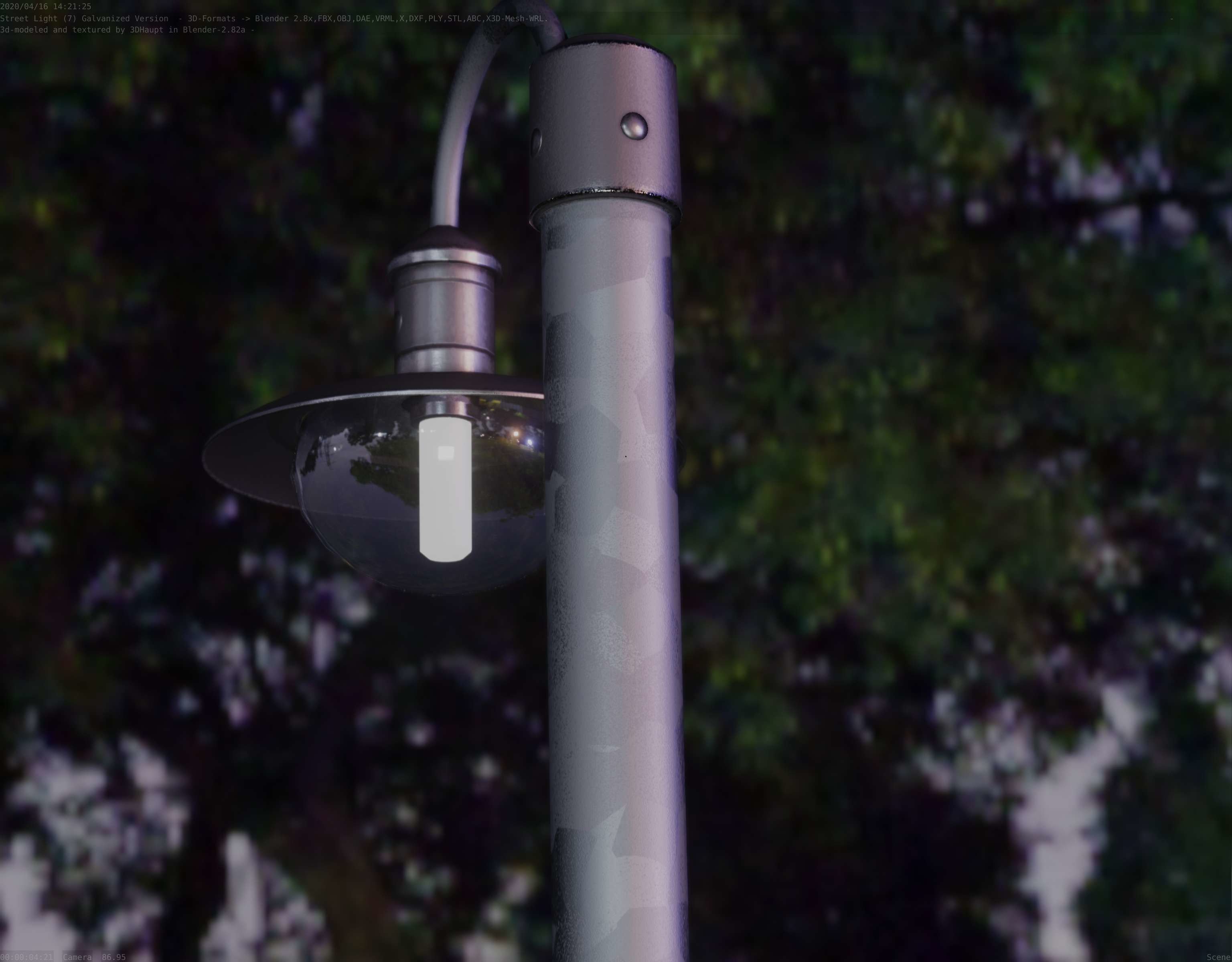 Street Light -7- Galvanized Version 3D Model Collection_7