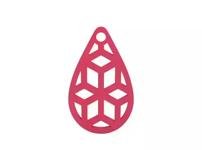 Earring teardrop pendant