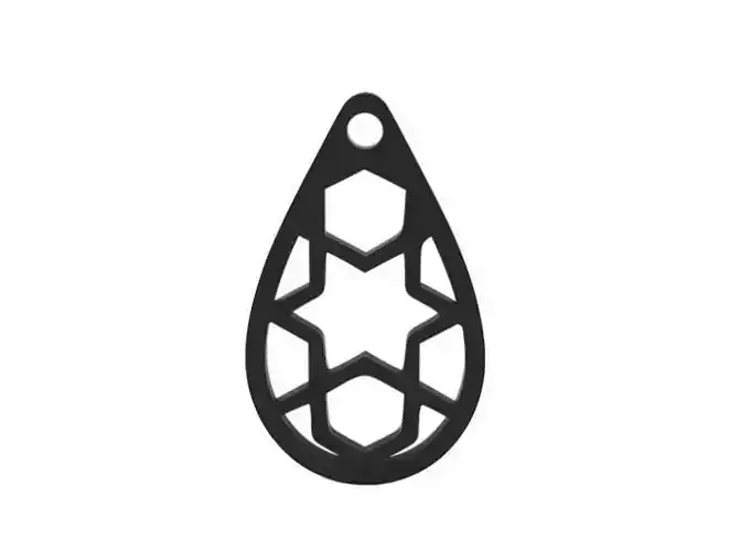 Earring teardrop pendant