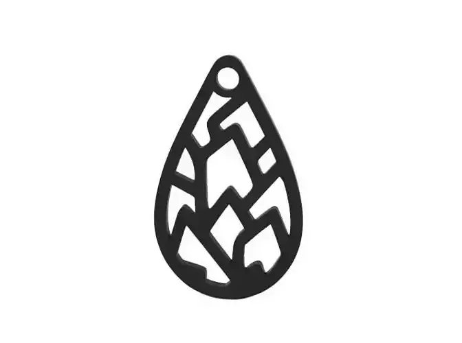 Earring teardrop pendant