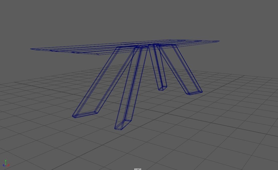wood table 3D model_5