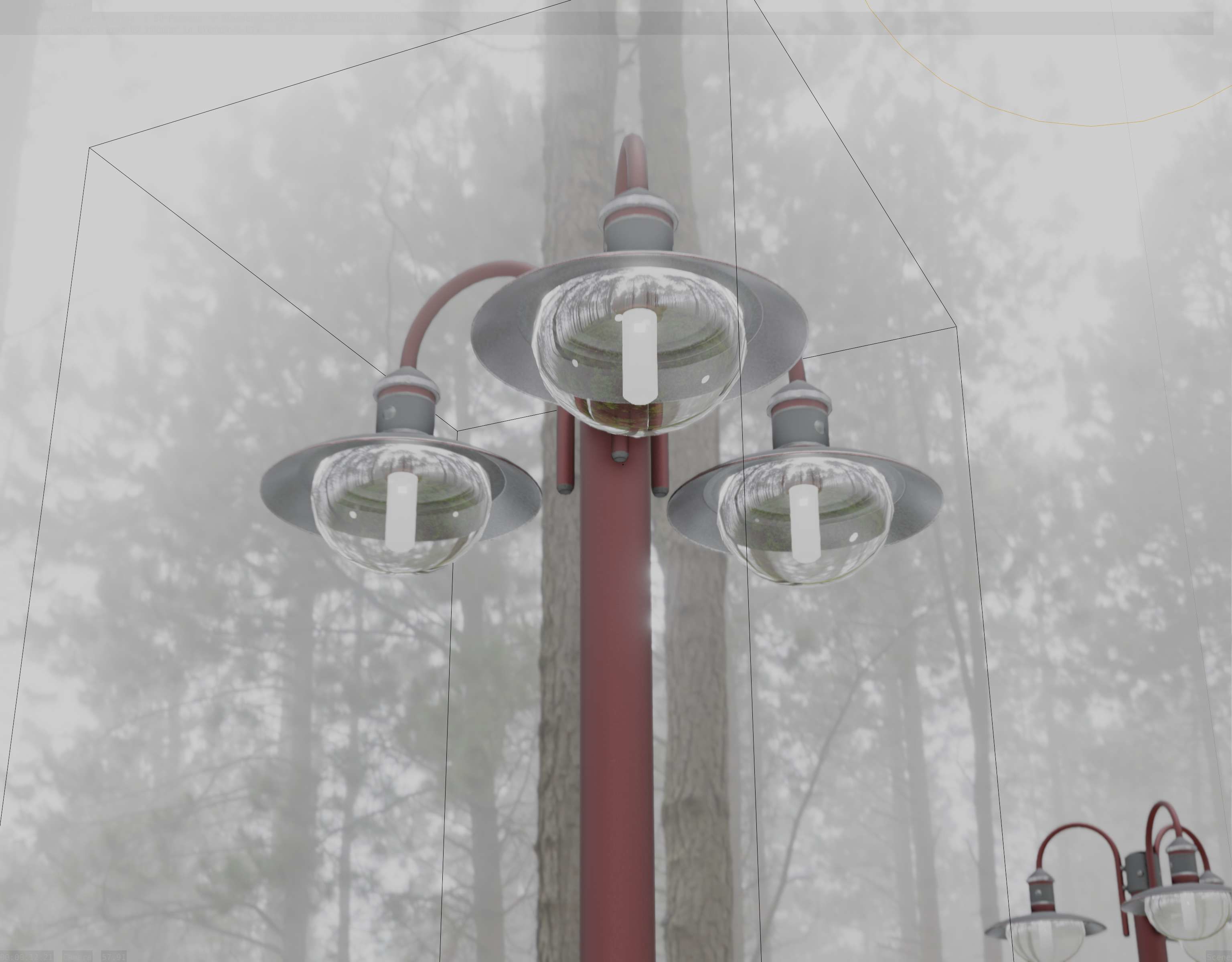 Street Light -7- Red  Version 3D Model Collection_29