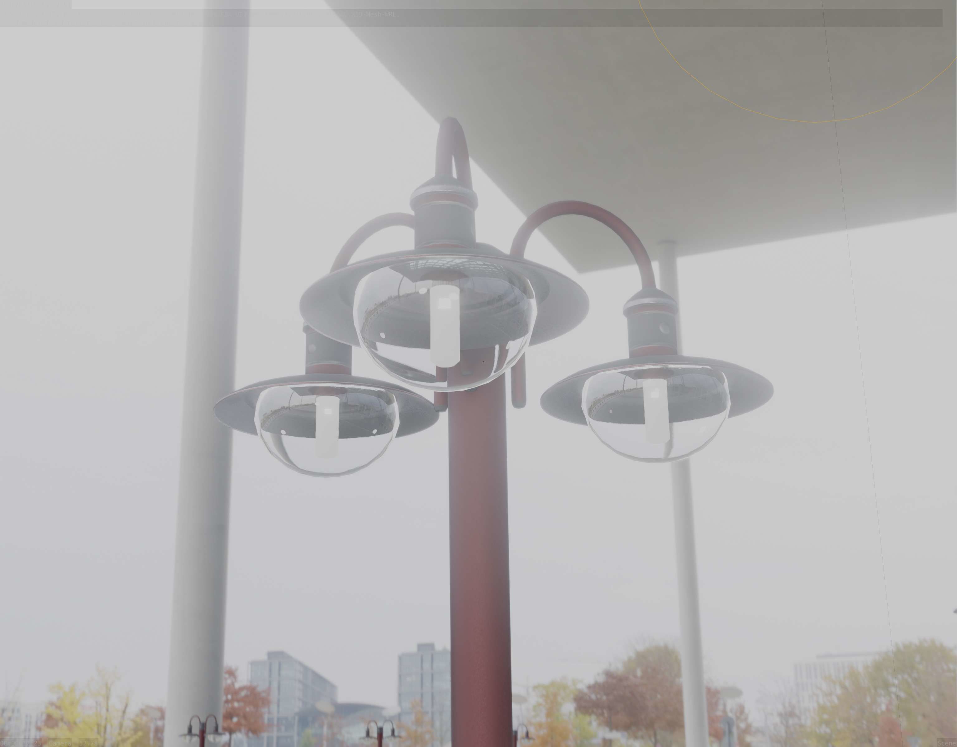 Street Light -7- Red  Version 3D Model Collection_33