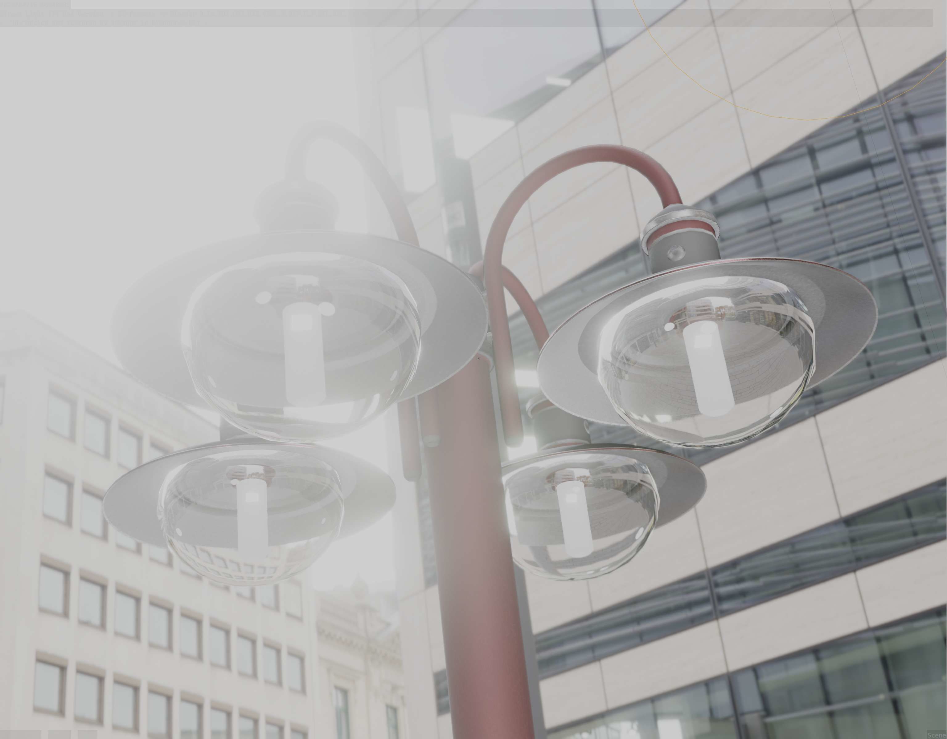 Street Light -7- Red  Version 3D Model Collection_52