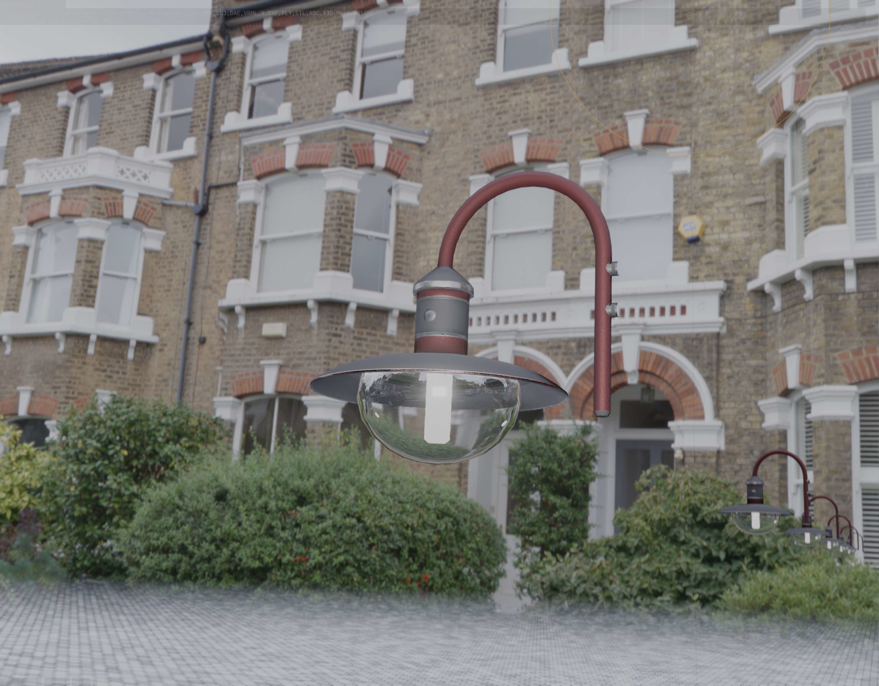 Street Light -7- Red  Version 3D Model Collection_69