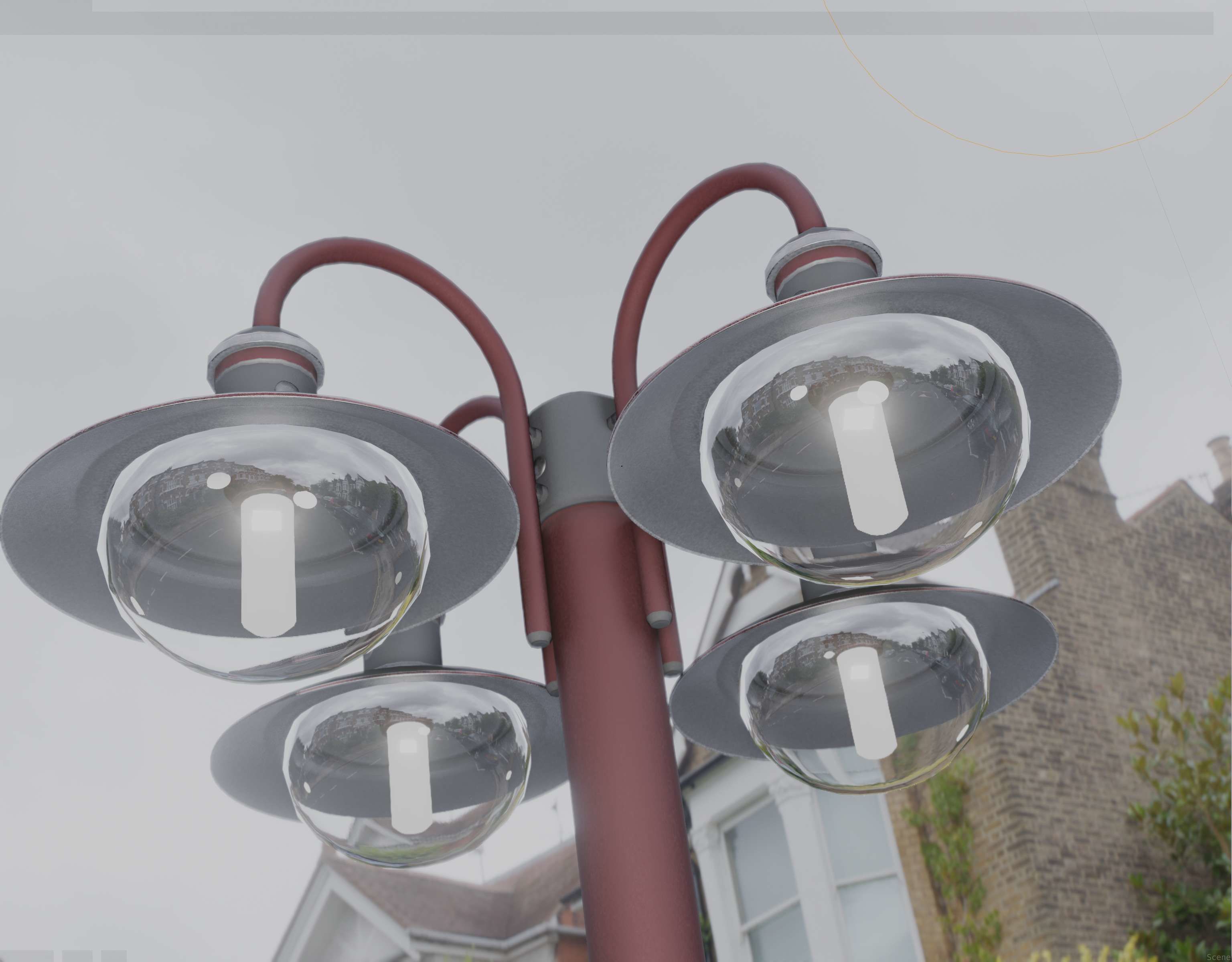 Street Light -7- Red  Version 3D Model Collection_58