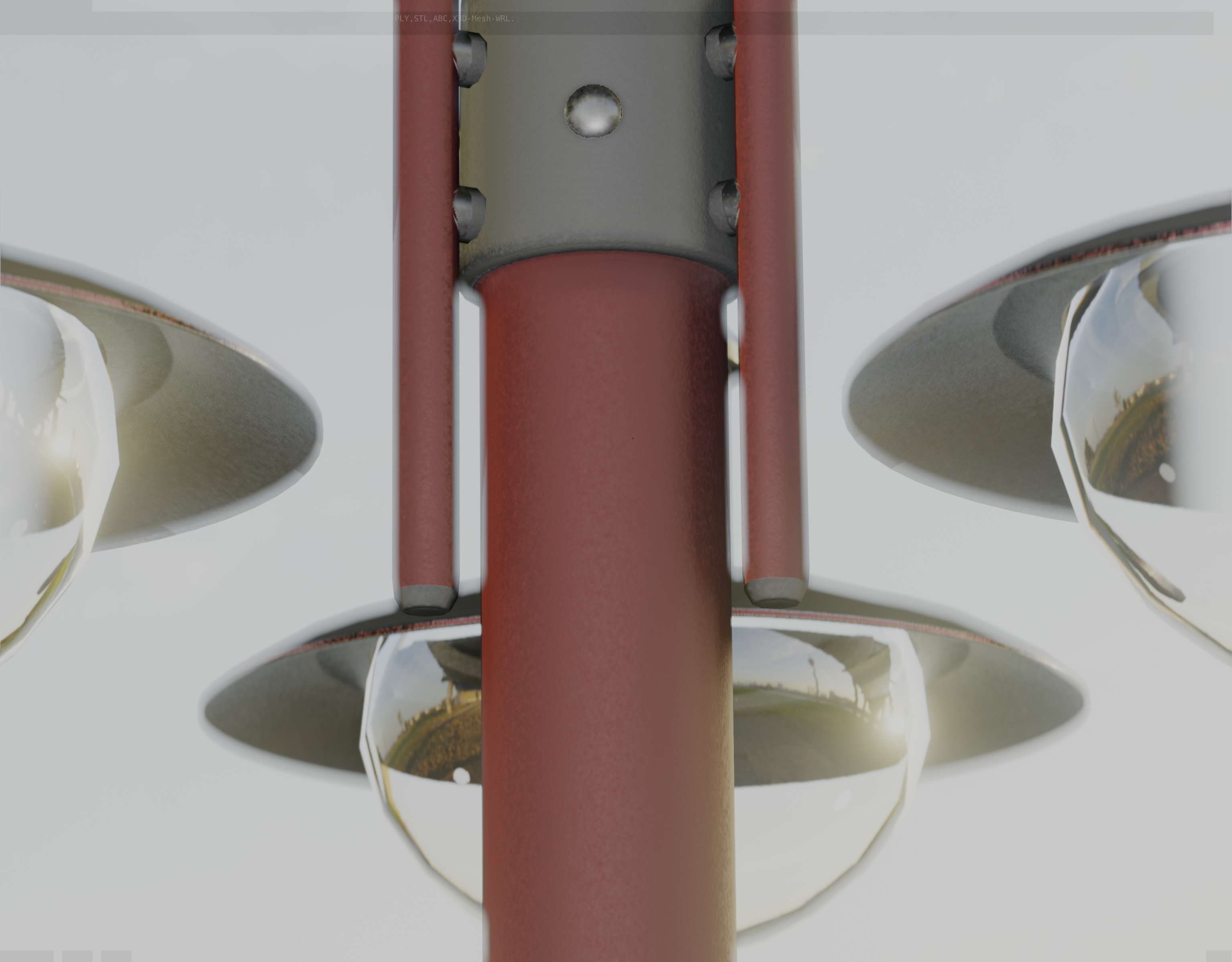 Street Light -7- Red  Version 3D Model Collection_38