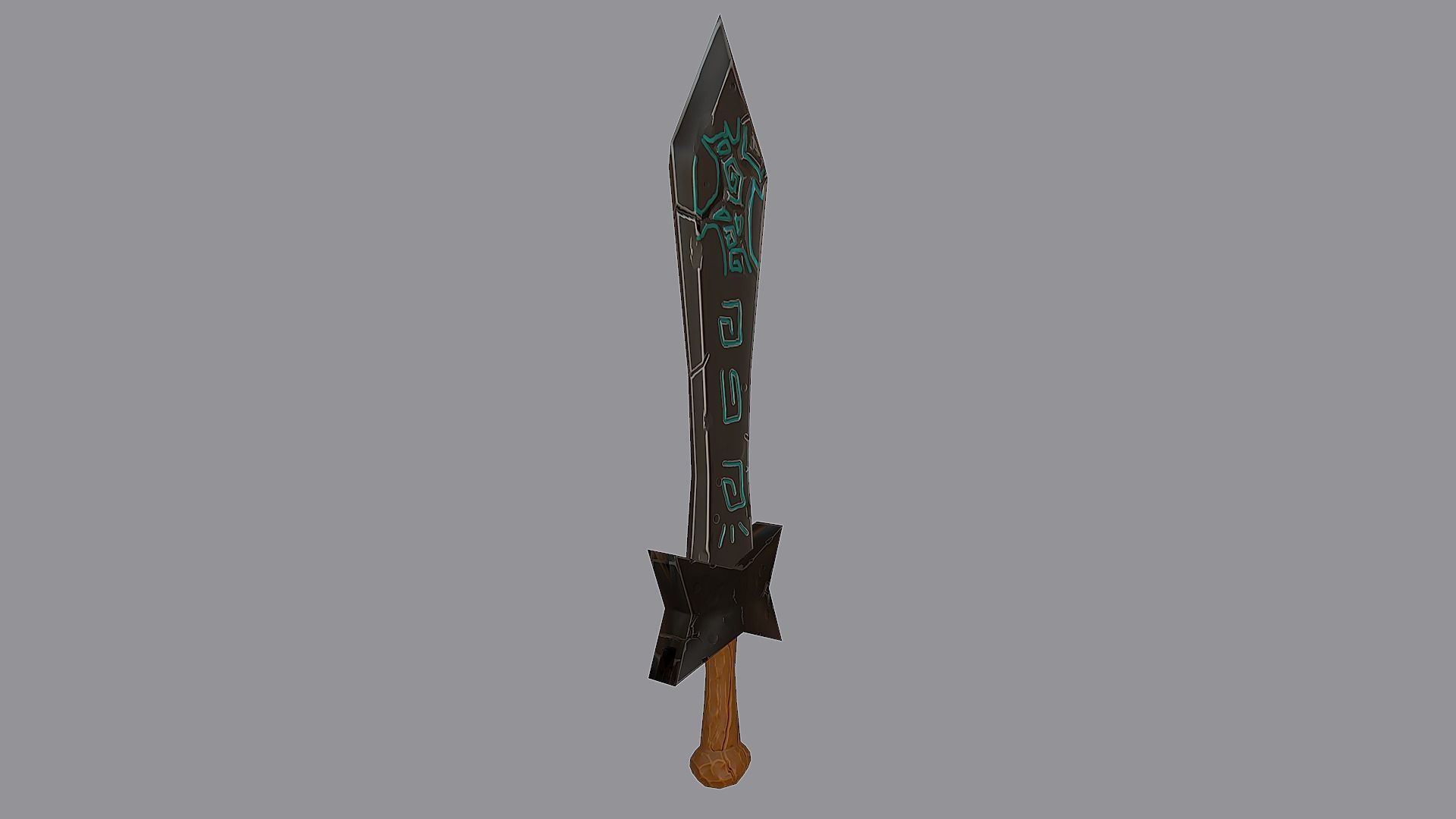Devil Sword - PBR Low-poly 3D model_2