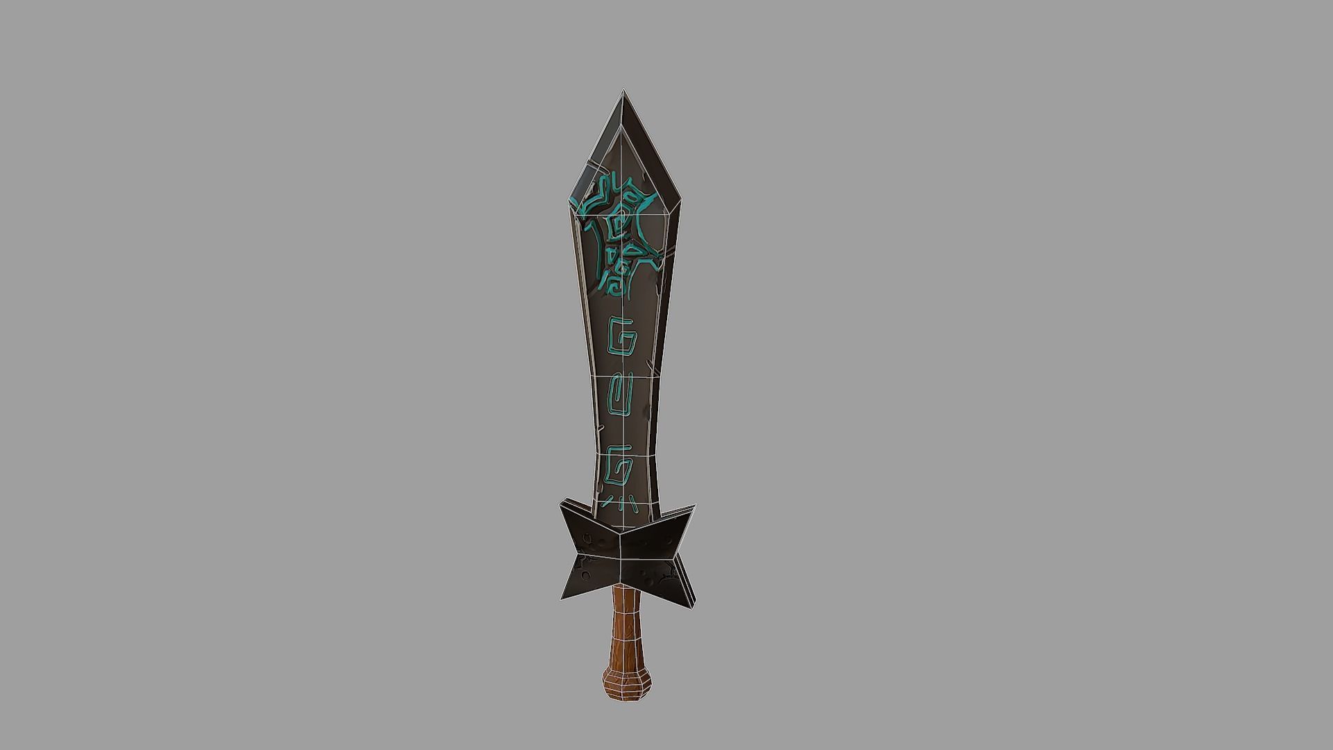 Devil Sword - PBR Low-poly 3D model_8