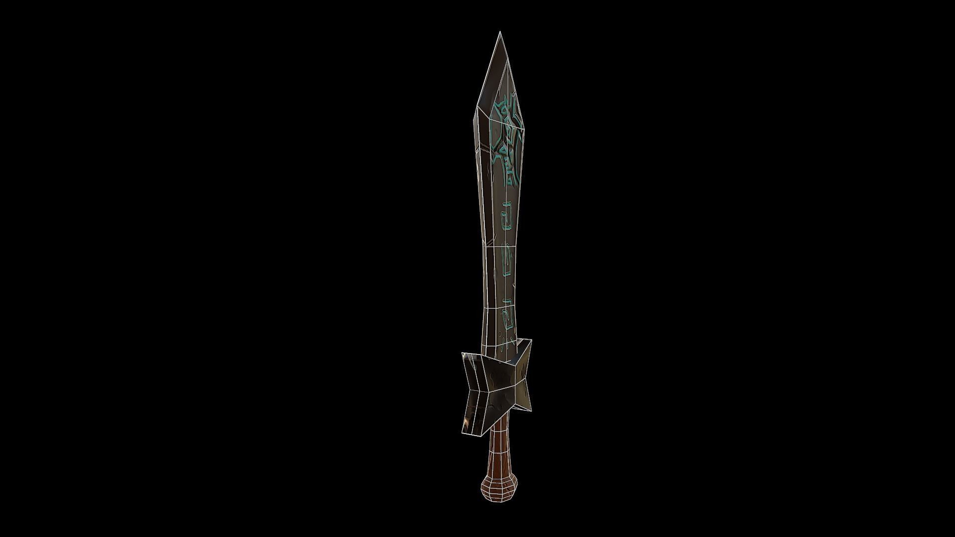 Devil Sword - PBR Low-poly 3D model_9