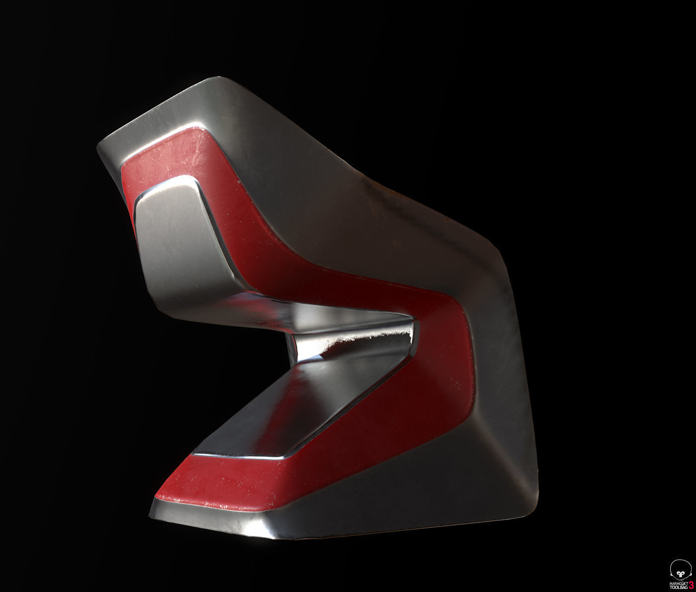 Sci-fi Chair Low-poly 3D model_8