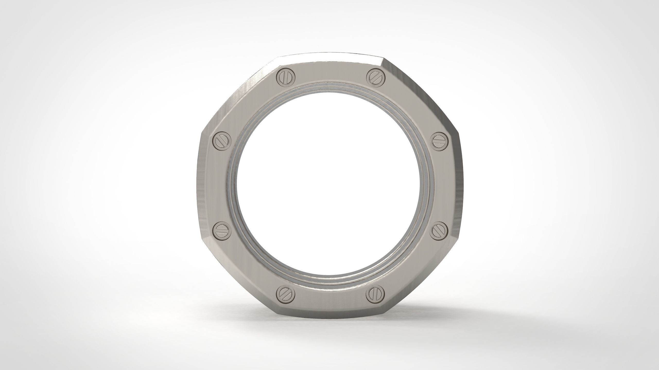 Rockford 3 Row Rings in Eu Sizes 3D print model_3