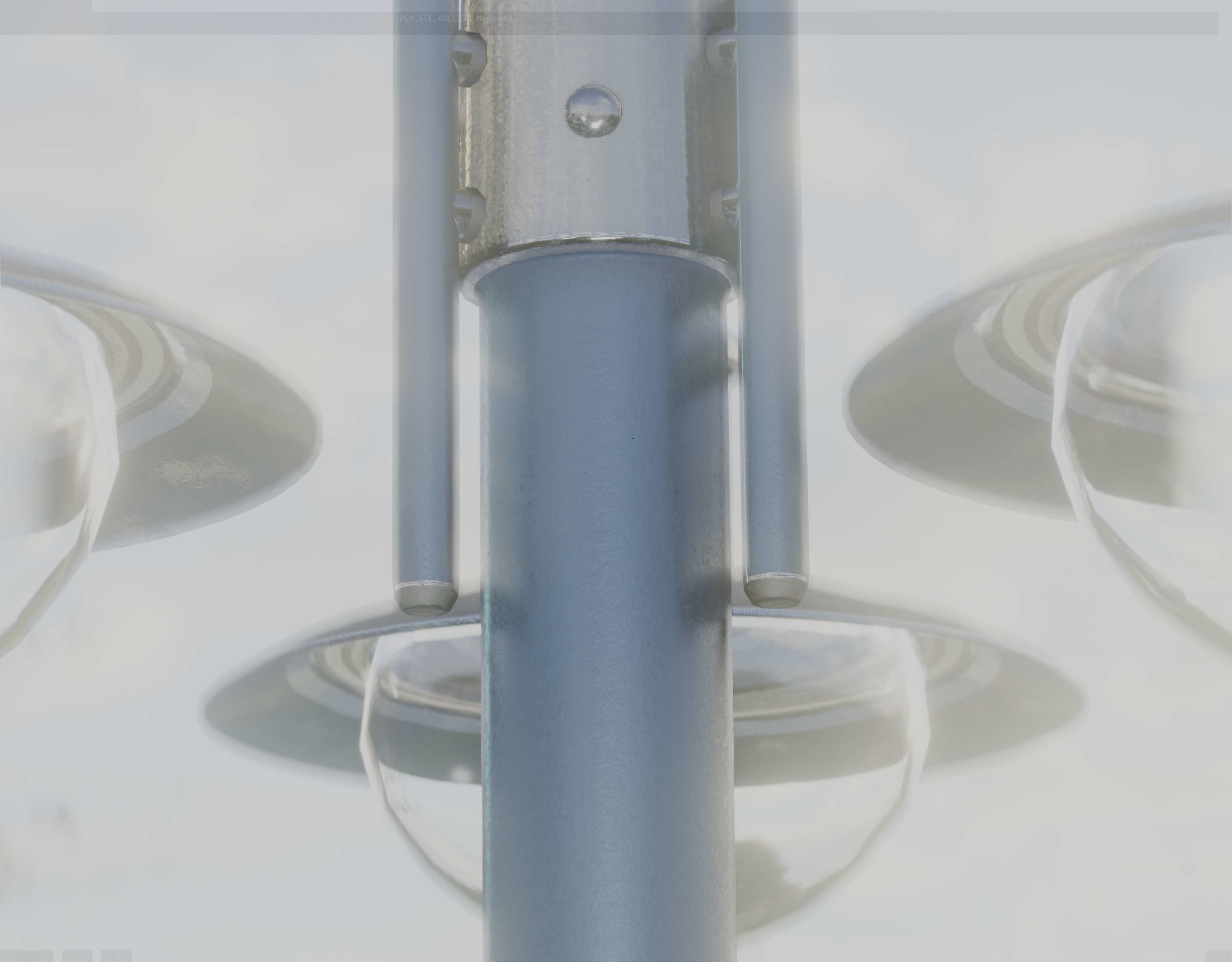 Street Light -7- Blue Version  3D Model Collection_36