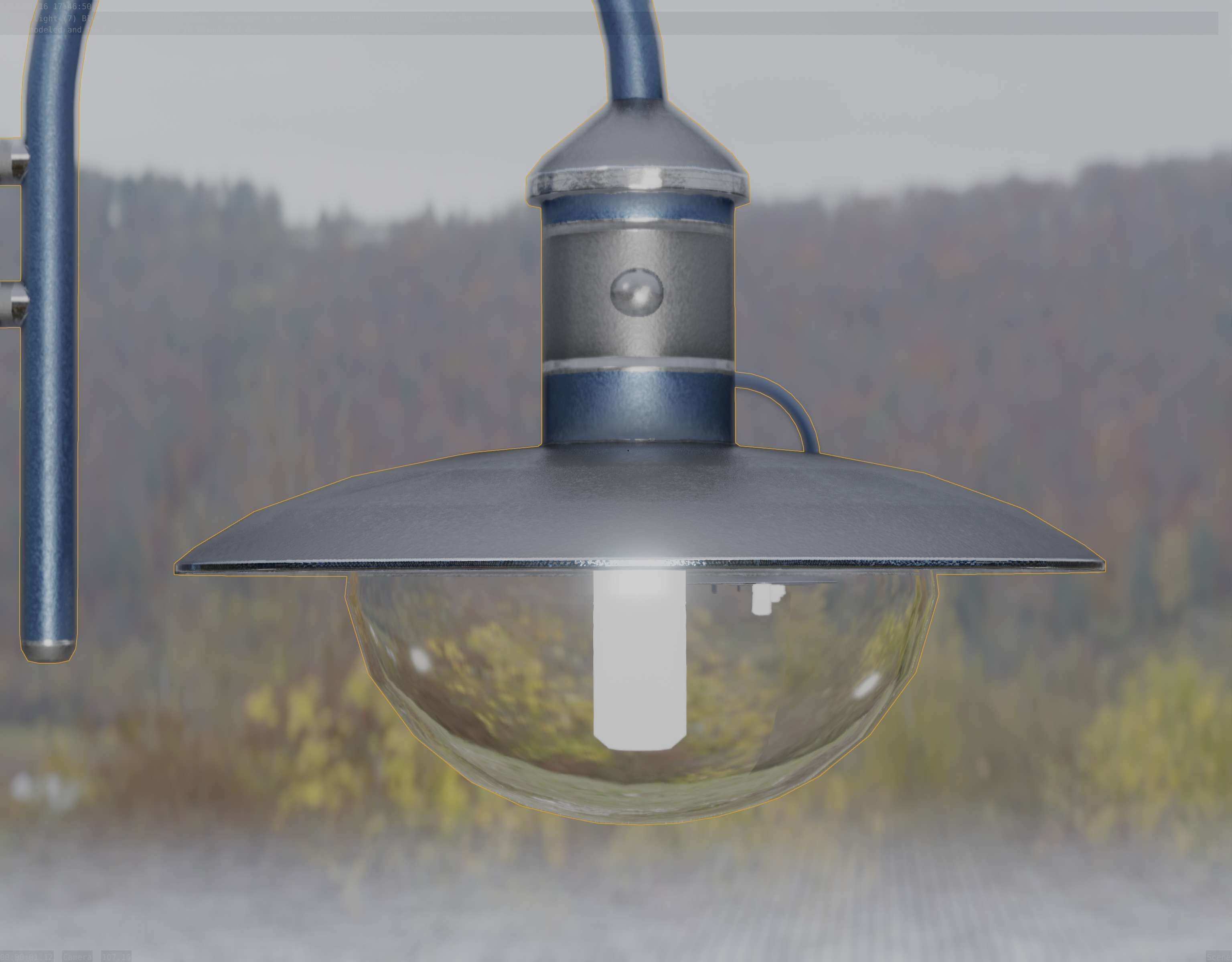 Street Light -7- Blue Version  3D Model Collection_57