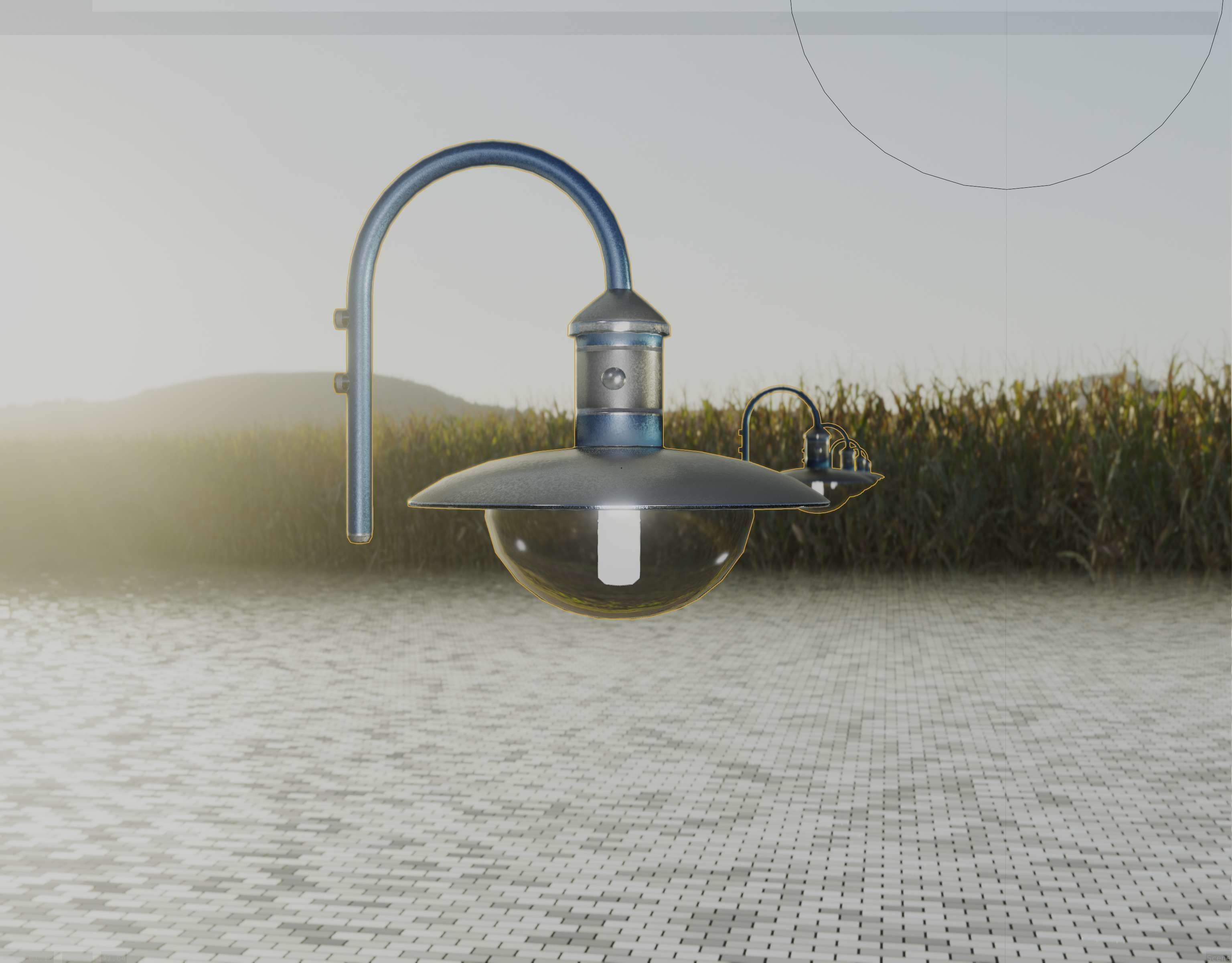 Street Light -7- Blue Version  3D Model Collection_63