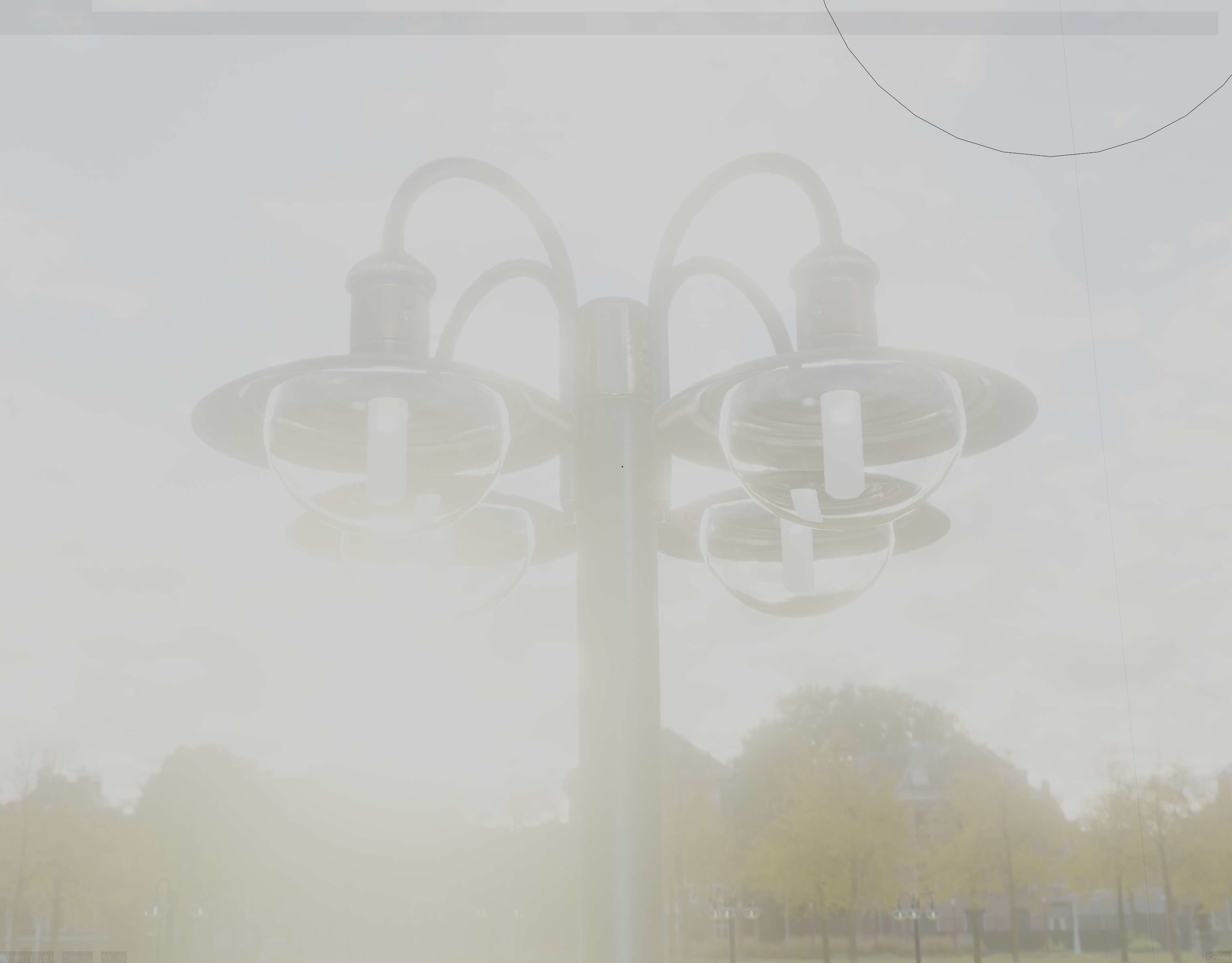 Street Light -7- Blue Version  3D Model Collection_40