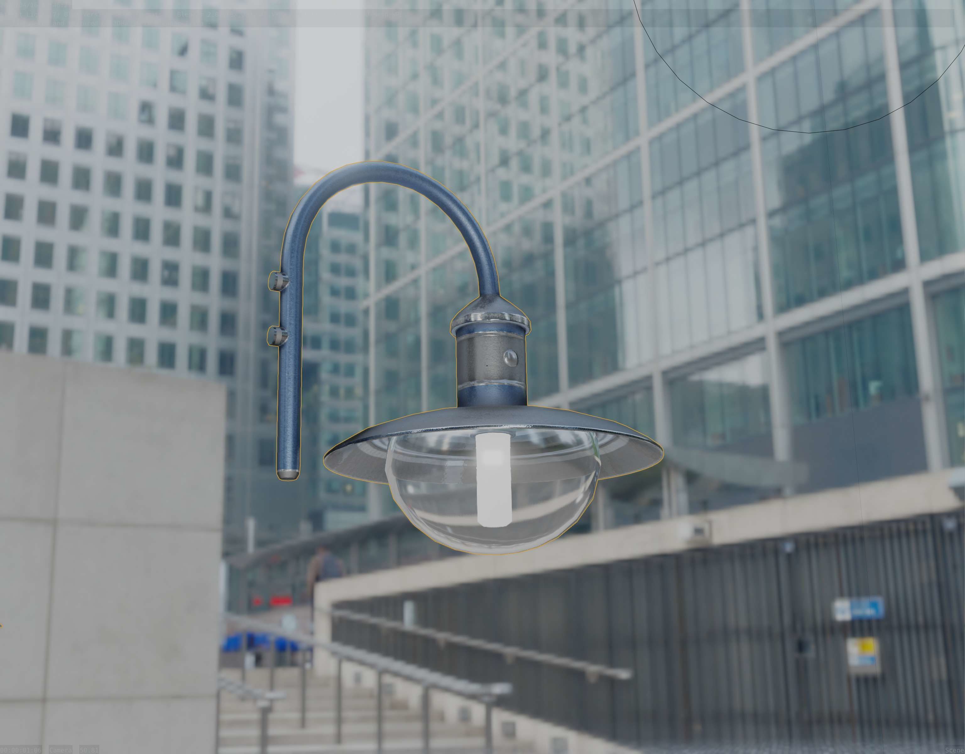 Street Light -7- Blue Version  3D Model Collection_59