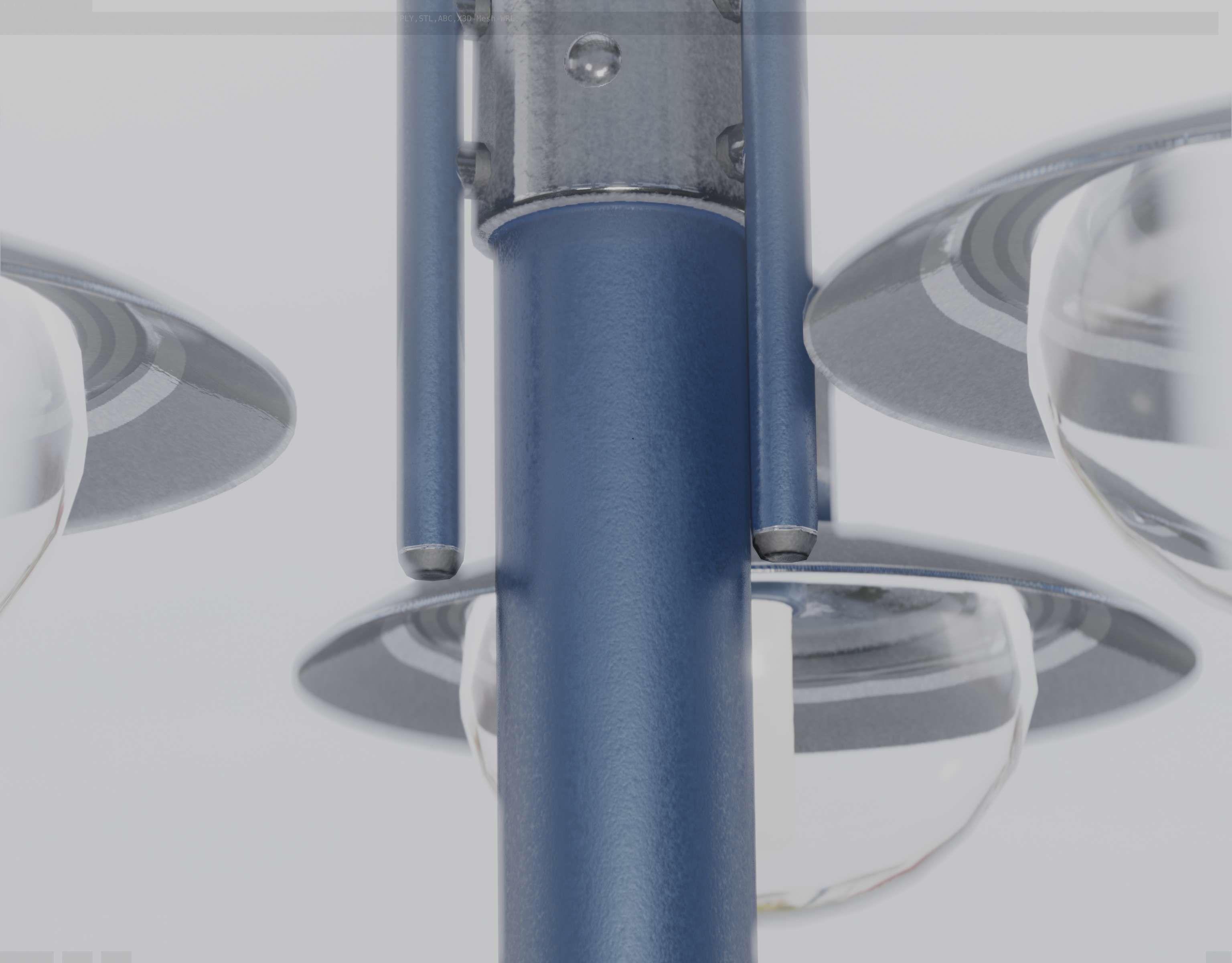 Street Light -7- Blue Version  3D Model Collection_33