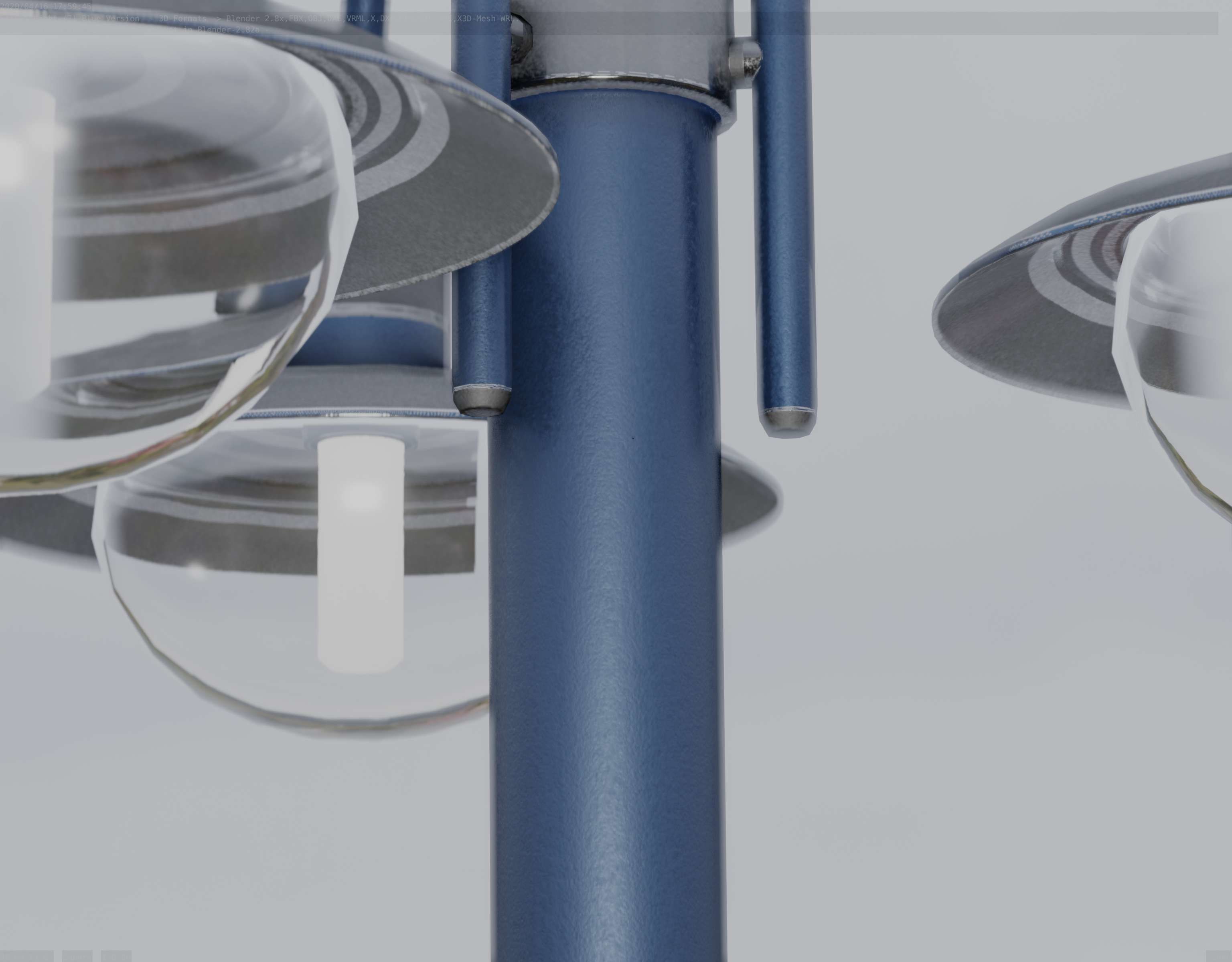 Street Light -7- Blue Version  3D Model Collection_34