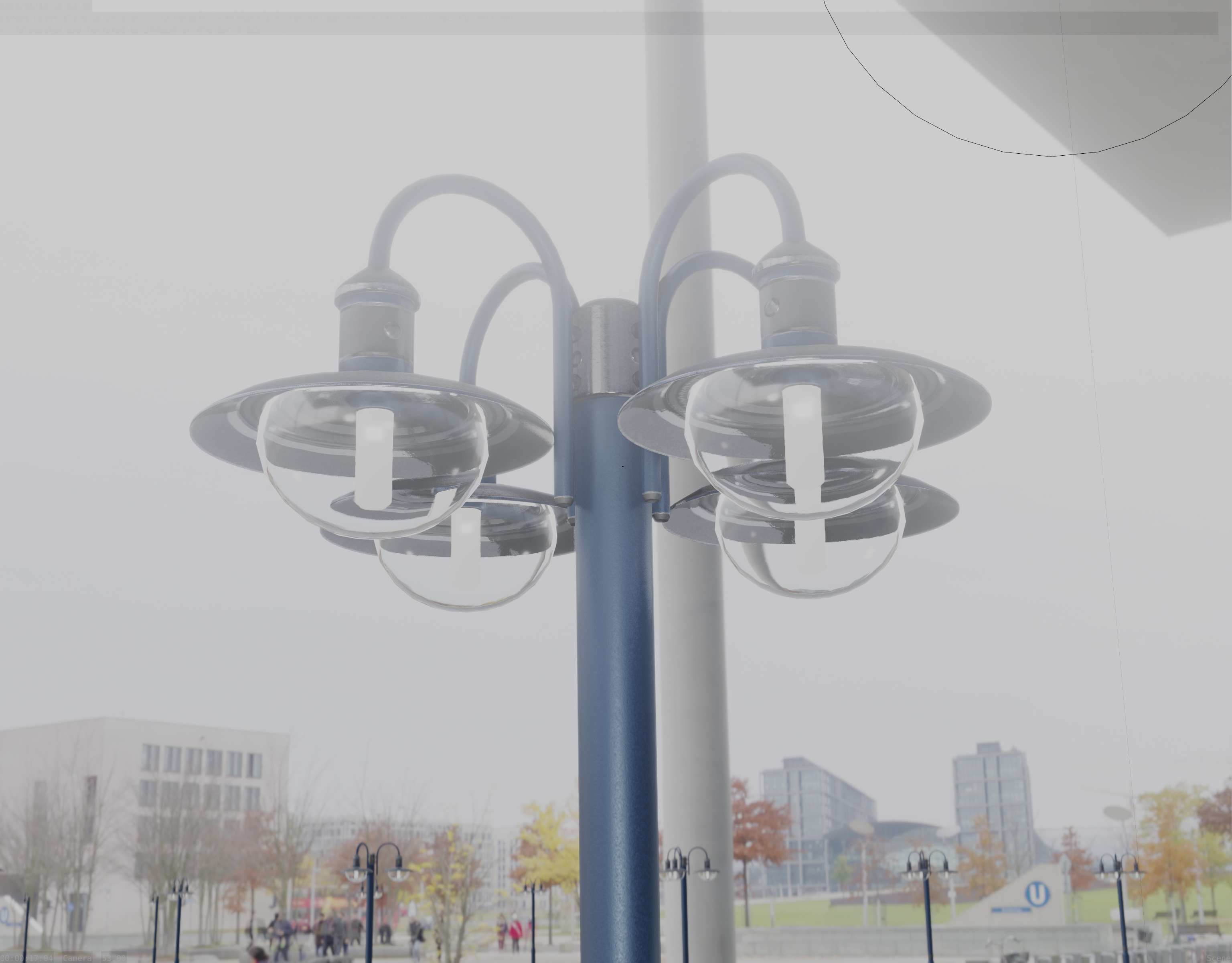 Street Light -7- Blue Version  3D Model Collection_41