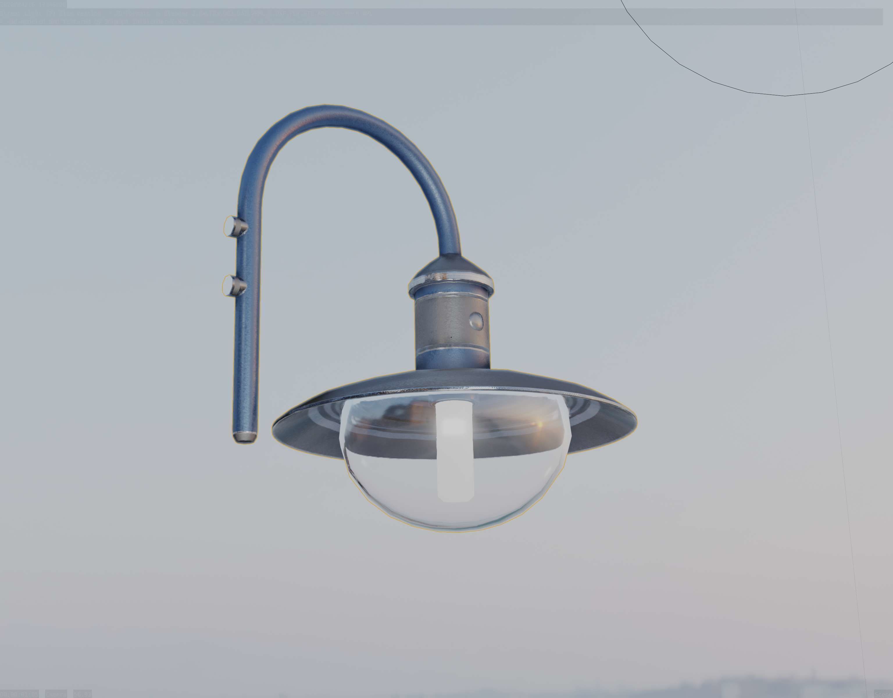 Street Light -7- Blue Version  3D Model Collection_71