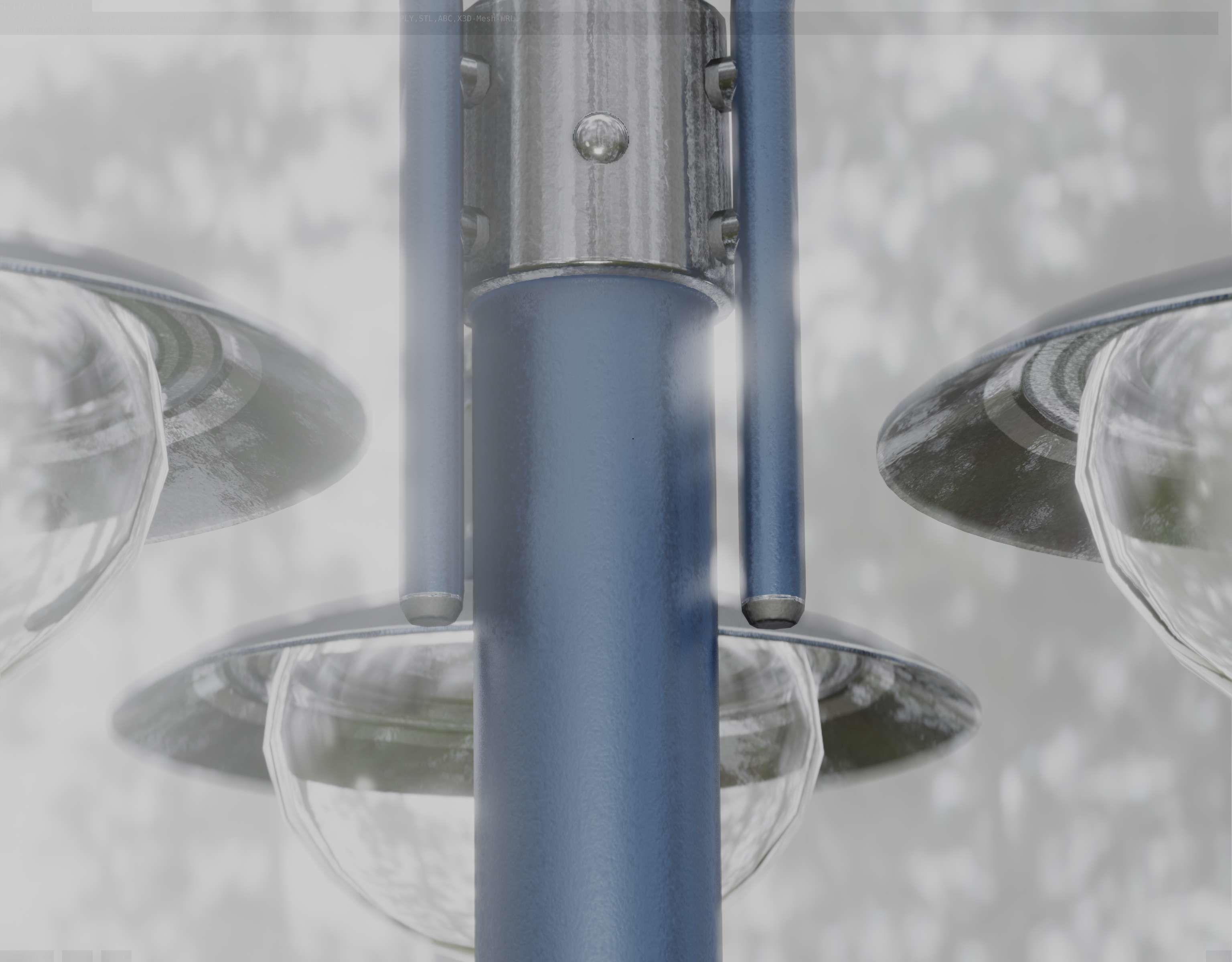 Street Light -7- Blue Version  3D Model Collection_32