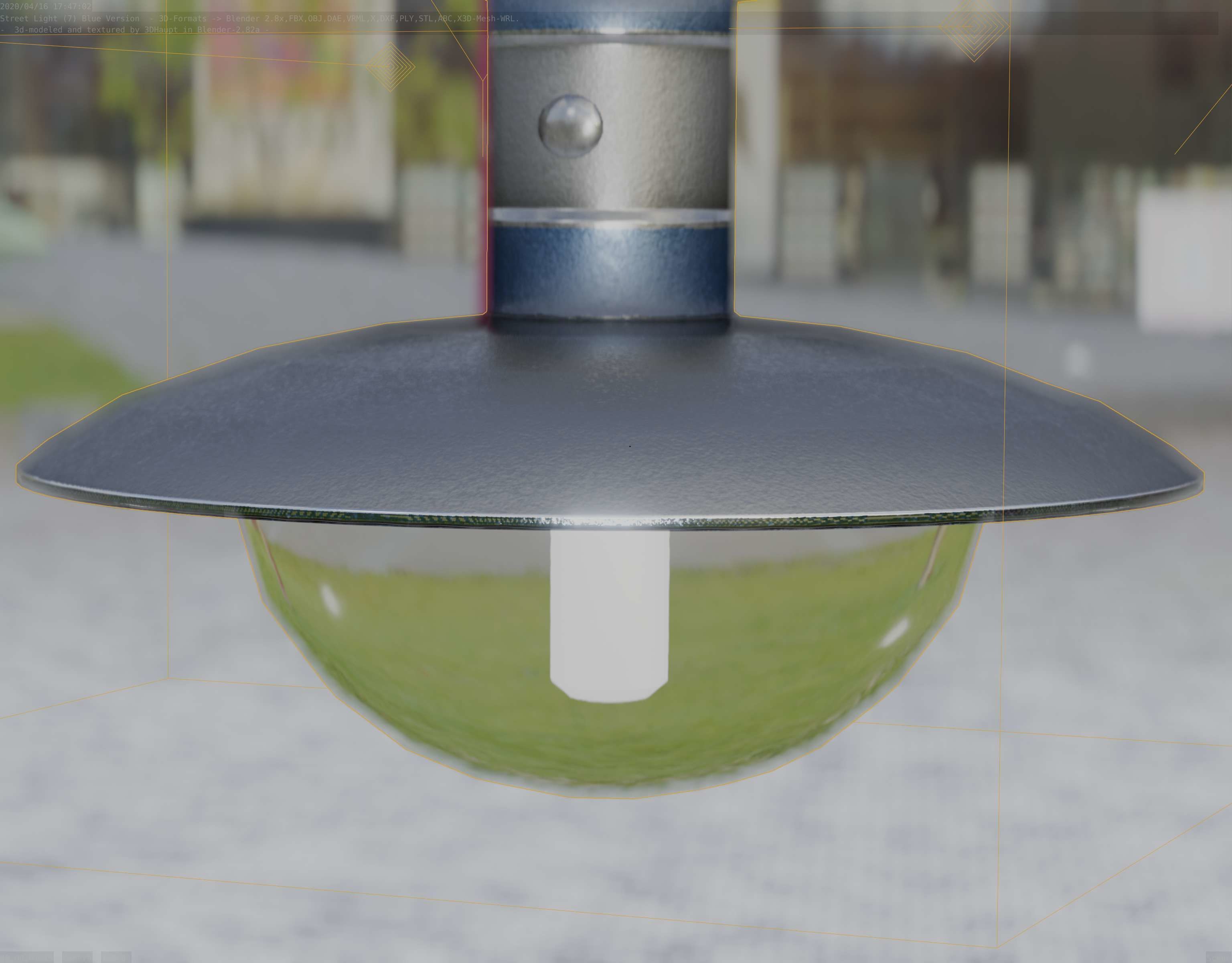 Street Light -7- Blue Version  3D Model Collection_65