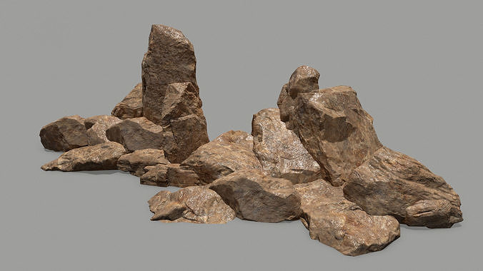 Big Rocks Modell 3D model rocks VR / AR / low-poly | CGTrader