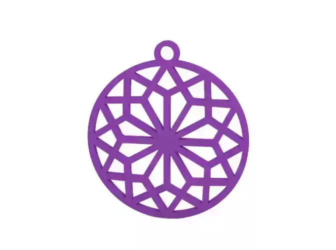 Earring pendant with geometric design