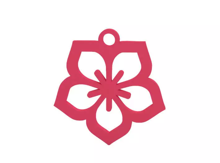 Earring sakura flower charm 3D print model