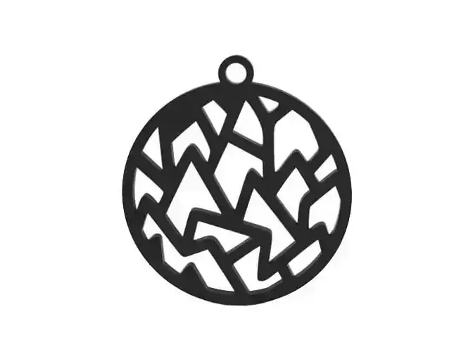 Earring pendant with design