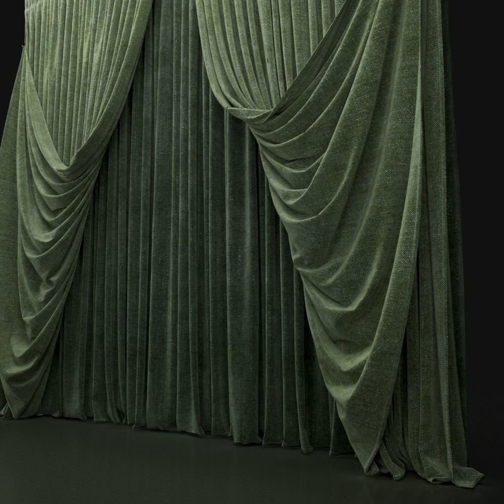 Curtain Green-10 3D model_2