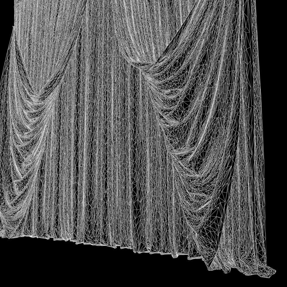 Curtain Green-10 3D model_5