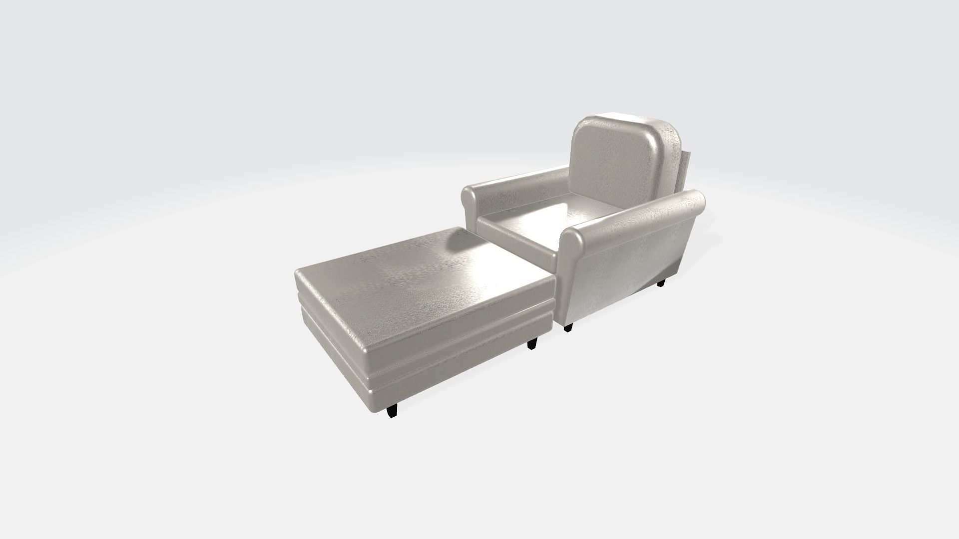 Sofa 1 person with foot support 3D model_3