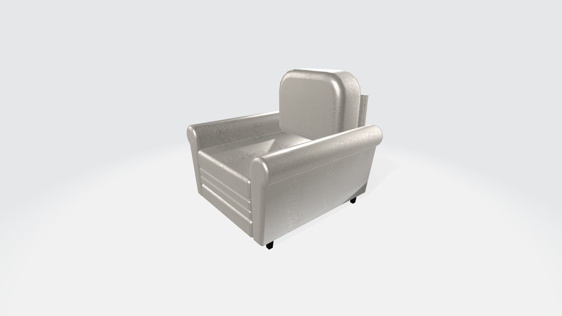 Sofa 1 person with foot support 3D model_1