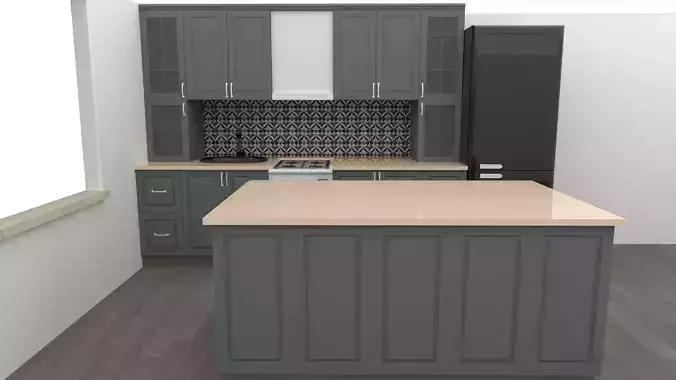 Kitchen on black style