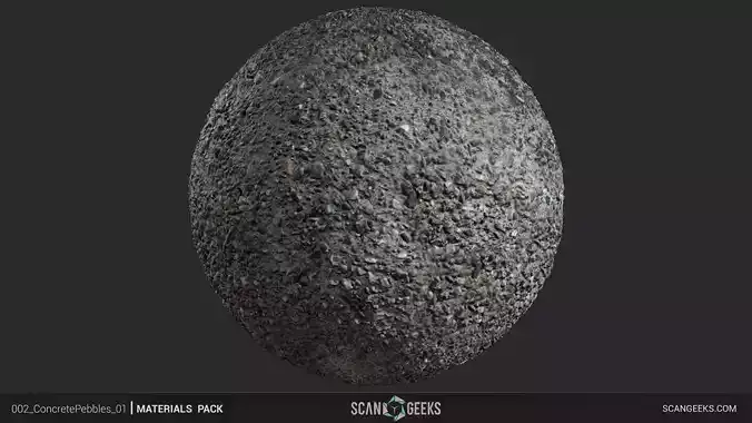 Concrete Pebbles Material - Photogrammetry PhotoScan