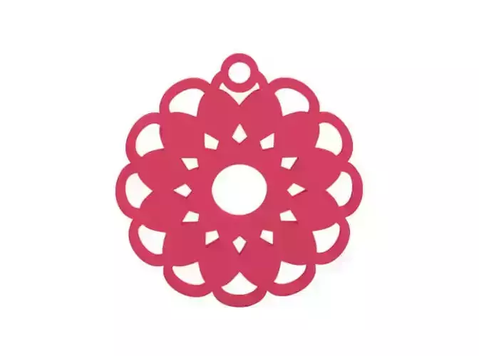 Earring flower pendant