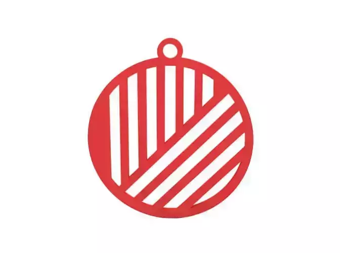 Earring ornament with stripe