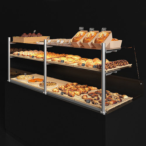 Viennoiserie  showcase  3D model 3