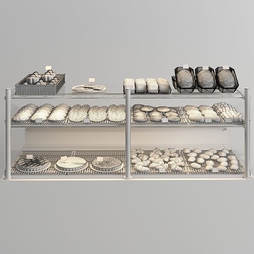 Viennoiserie  showcase  3D model 2