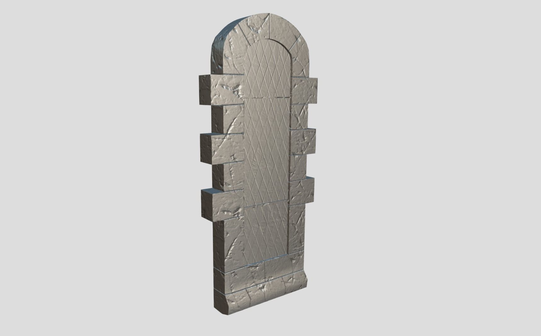 Generic Castle Window Low-poly 3D model_17