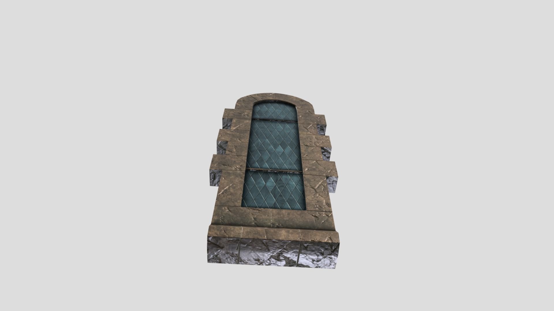 Generic Castle Window Low-poly 3D model_3