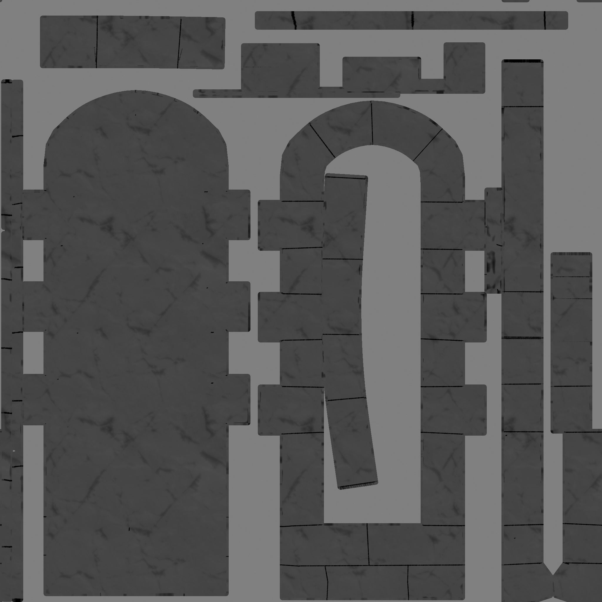 Generic Castle Window Low-poly 3D model_7