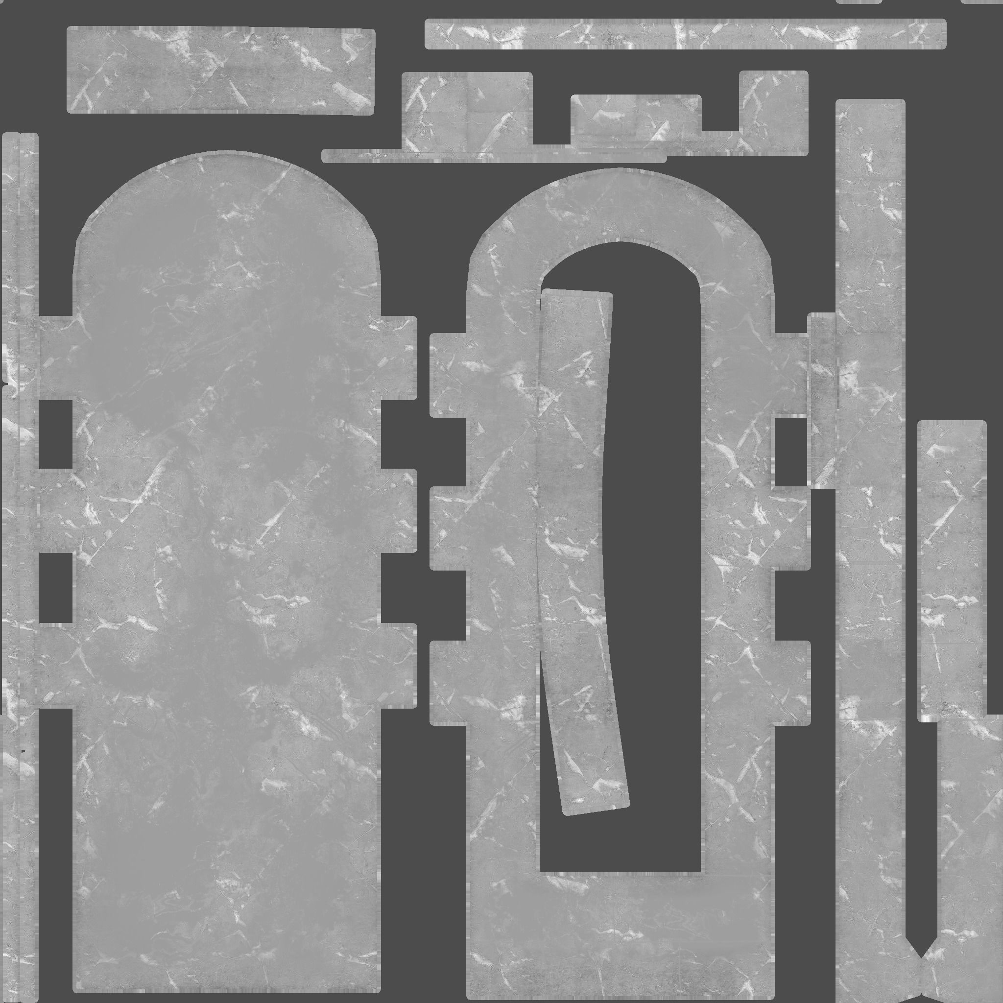 Generic Castle Window Low-poly 3D model_10