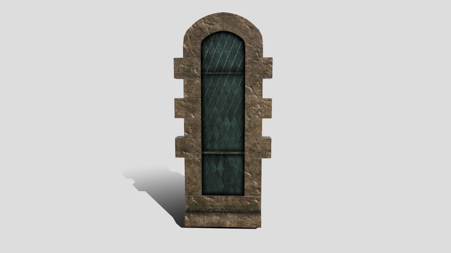 Generic Castle Window Low-poly 3D model_1