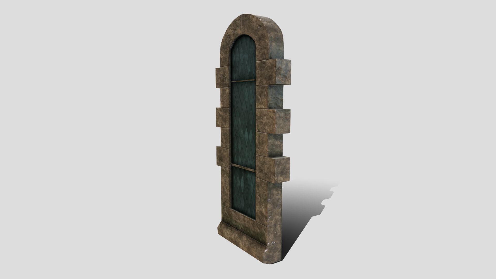 Generic Castle Window Low-poly 3D model_2