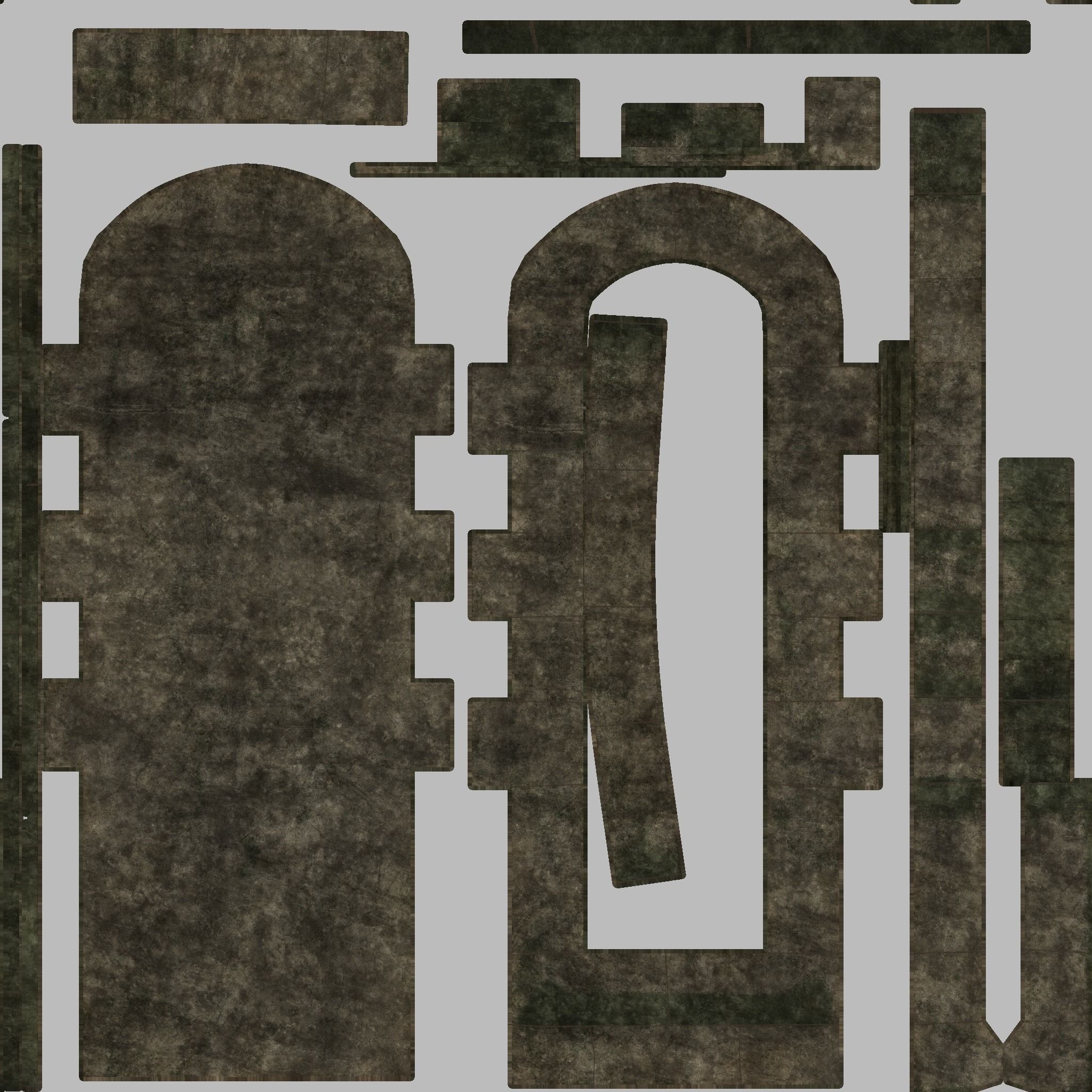 Generic Castle Window Low-poly 3D model_6